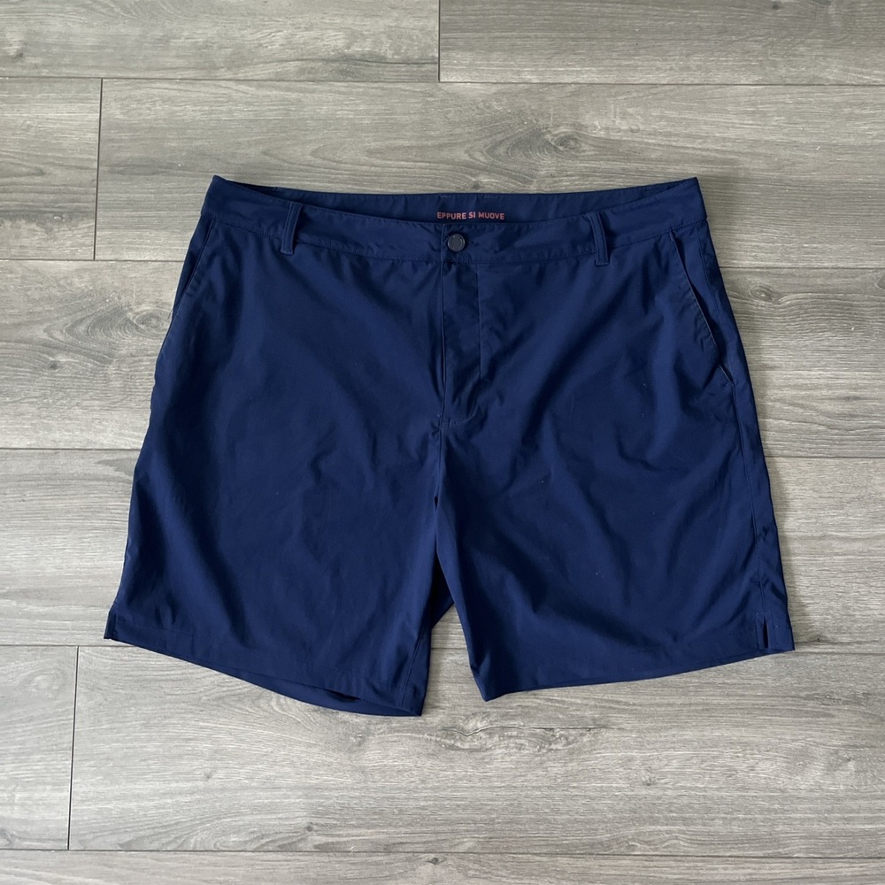 RHÔNE Eppure Si Muove Mens Sz 38 Chino Shorts Navy Blue